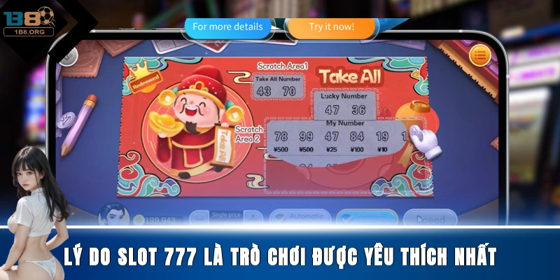 Lý do Slot 777 là trò chơi được yêu thích nhất