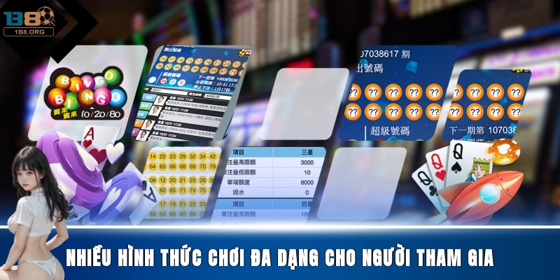 Nhiều hình thức chơi đa dạng cho người tham gia